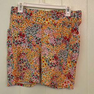 J. Crew Floral Bike Shorts